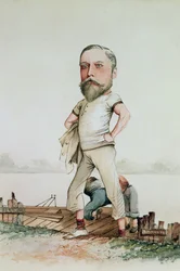 Un tipo di canottaggio, caricatura di Edoardo VII (1841-1910) 1880